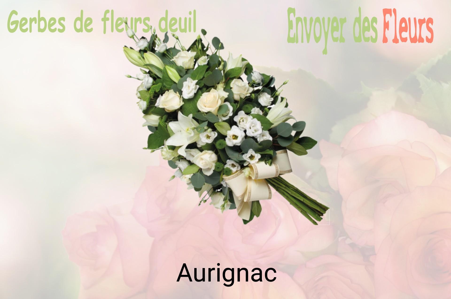 Gerbe de fleurs de deuil livrée à Aurignac